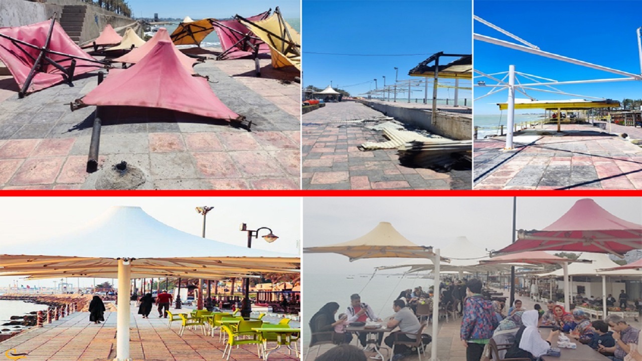شهرداری بوشهر اموال چند کافه ساحلی را تخریب کرد