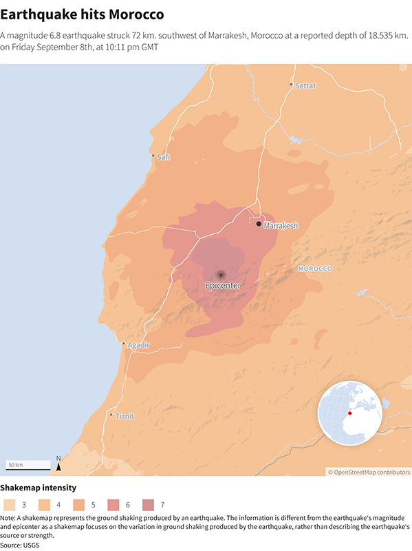 تصاویری از زلزله مهیب در مراکش