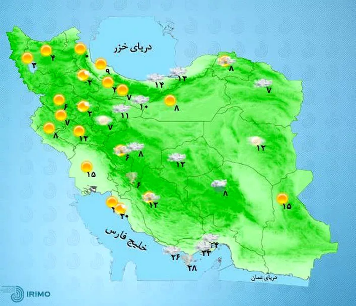 وضعیت آب و هوا استان ها فردا دوشنبه ۲۷ شهریور ماه ۱۴۰۲ | کدام استان ها بارانی می شود؟