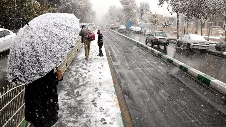 بارش برف و باران در تهران