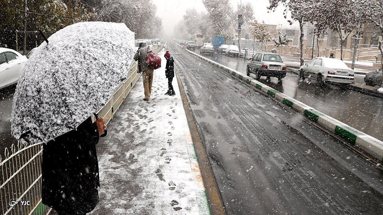 آغاز بارش برف و باران در تهران از اواخر وقت شنبه