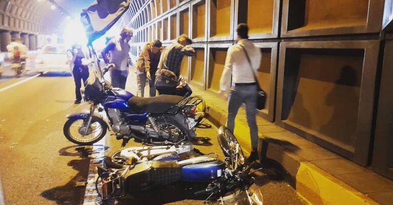 نرخ تصادفات موتورسیکلت‌ها در تونل‌ها ۲.۵ برابر بیشتر از جاده‌هاست