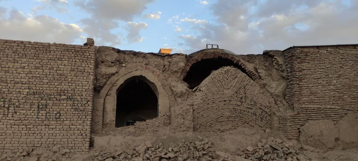 ریزش بخش‌هایی از بناهای تاریخی بعد از زلزله