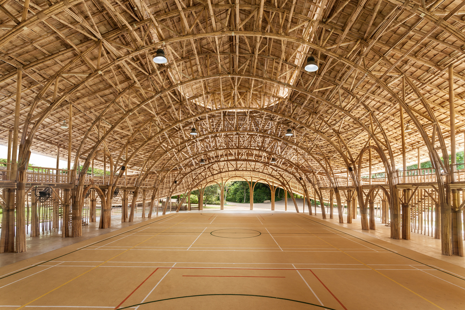 آینده‌ای پایدار با امکانات ورزشی ساخته‌شده از بامبو