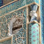 تخریب کاشی‌کاری سر در خانقاه مسجد جامع تاریخی نطنز