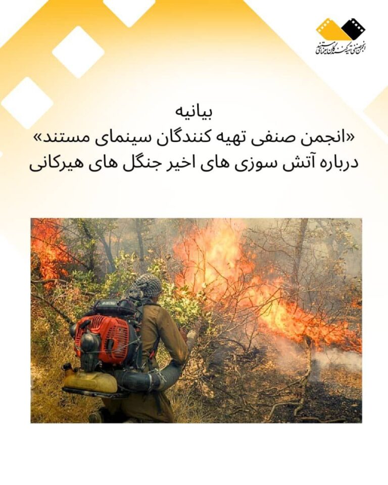 بیانیه انجمن صنفی تهیه کنندگان سینمای مستند ایران درباره آتش سوزی های اخیر جنگل های هیرکانی