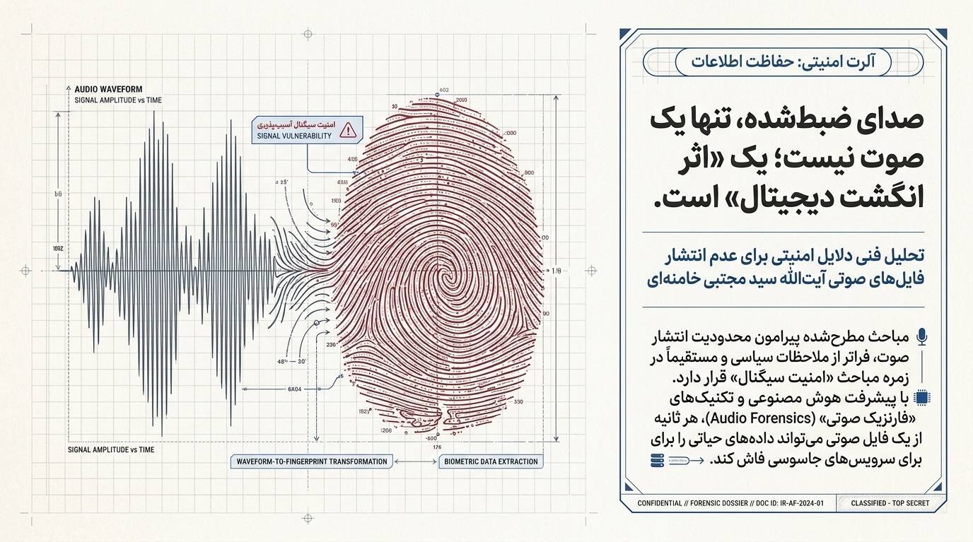 تحلیل فنی دلایل امنیتی برای عدم انتشار فایل‌های صوتی رهبر انقلاب