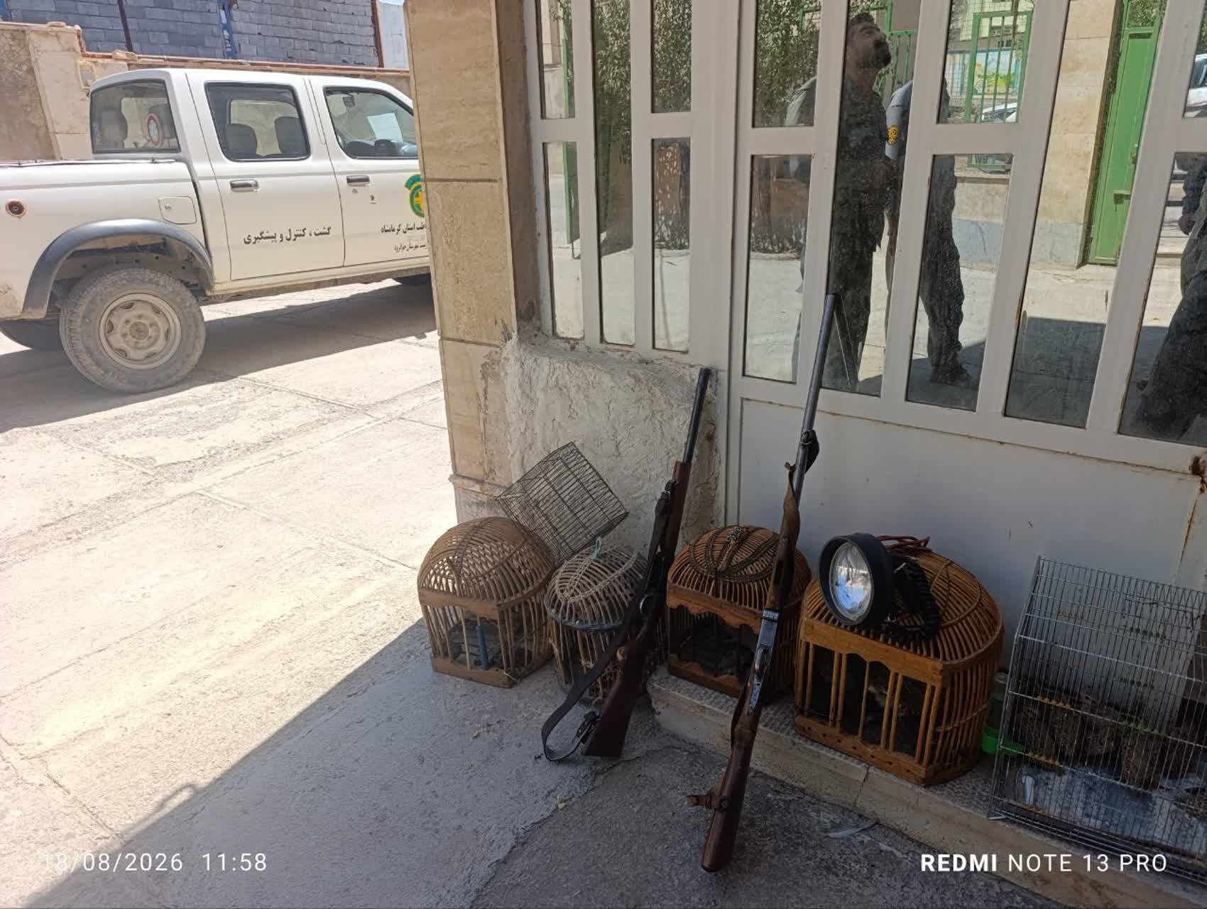کشف ۱۶ قطعه کبک وحشی و ادوات شکار غیرمجاز در روانسر