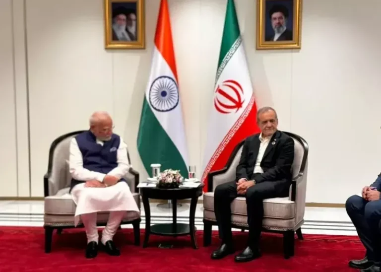 دیدار مسعود پزشکیان با نخست‌وزیر هند در حاشیه اجلاس سران سازمان همکاری شانگهای