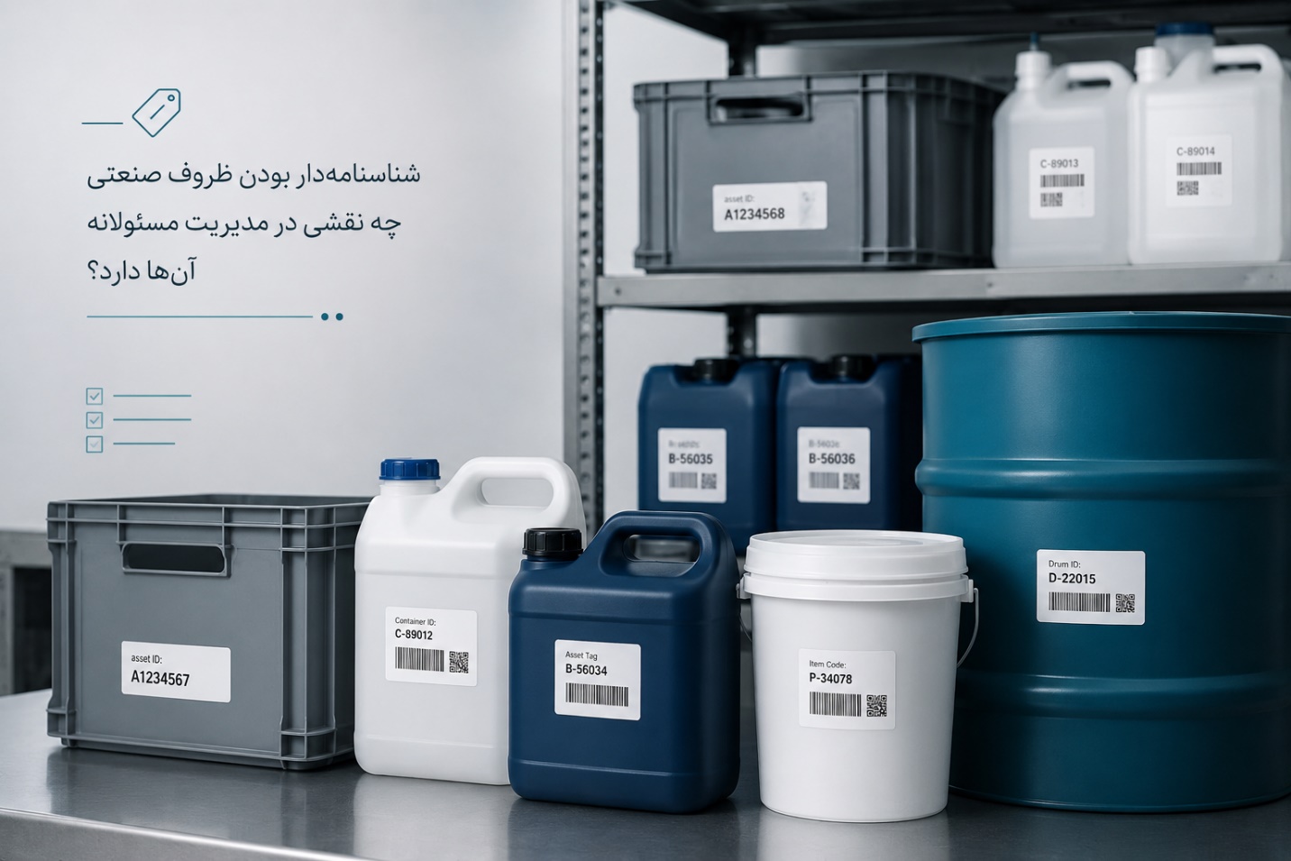 شناسنامه‌ دار بودن ظروف صنعتی چه نقشی در مدیریت مسئولانه آن‌ ها دارد؟