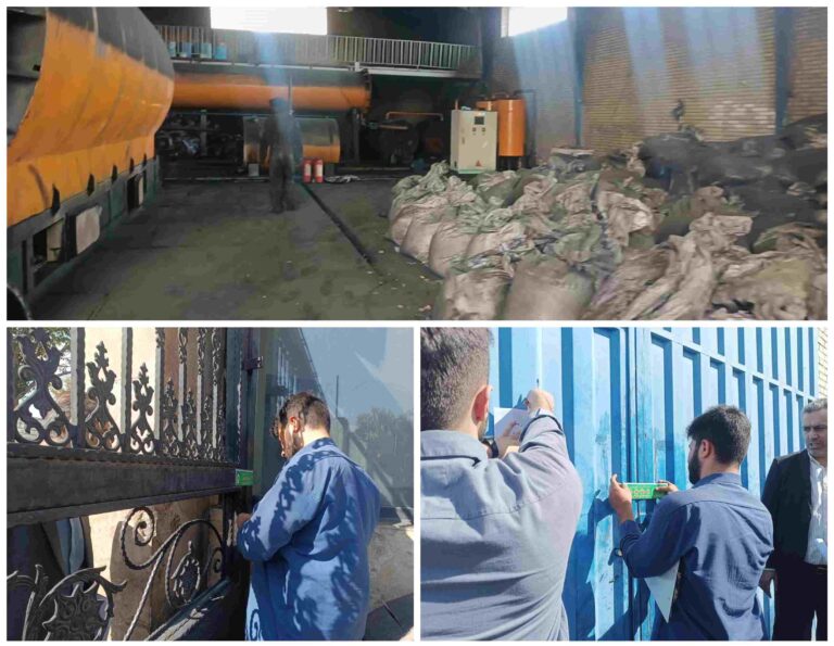 پلمب دو واحد غیرمجاز لاستیک‌سوزی در فیروزکوه با دستور قضایی