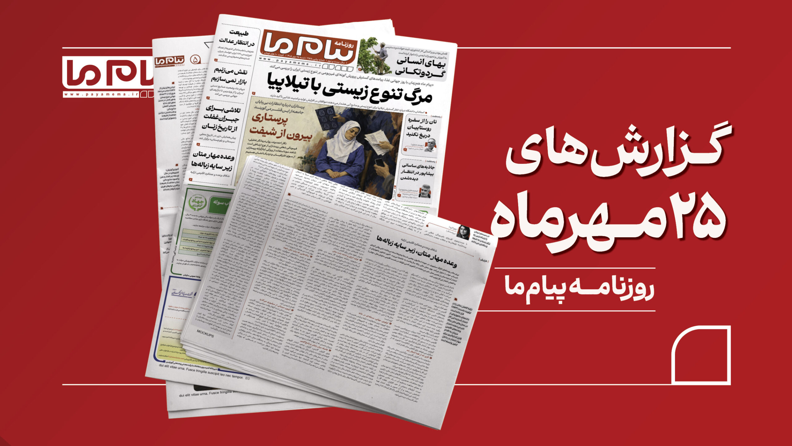 25 مهر کاور افقی
