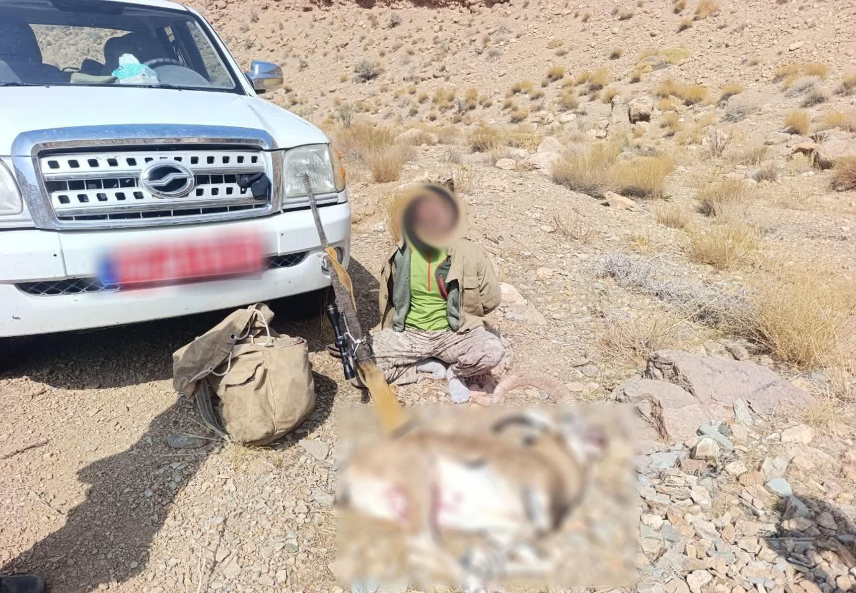 دستگیری شکارچی غیرمجاز قوچ وحشی در پارک ملی موته اصفهان