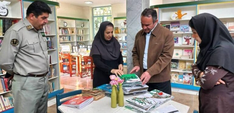 بازدید رئیس محیط‌زیست مهاباد از نمایشگاه آثار بازیافتی کودکان
